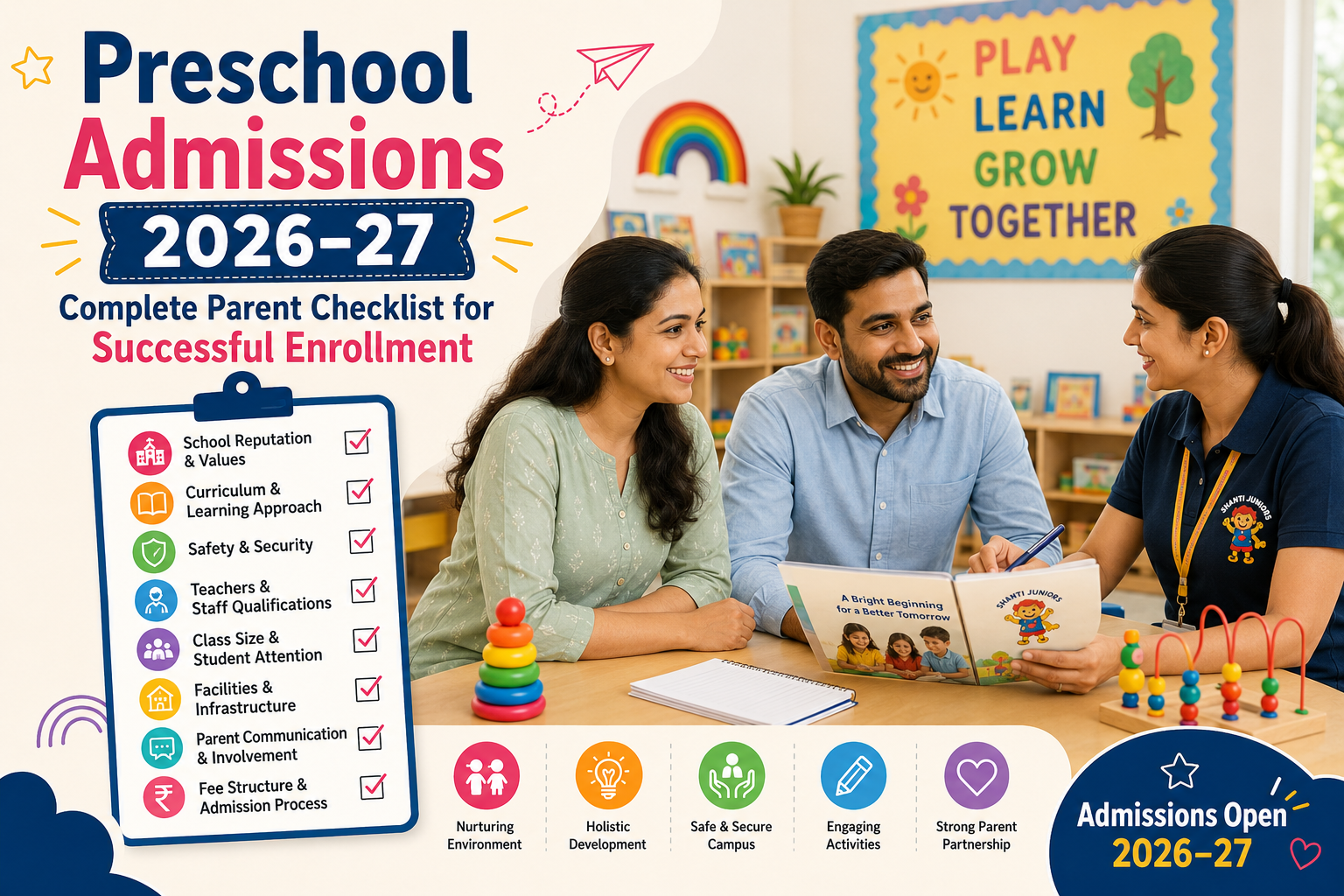 Preschool Admissions 2026&ndash;27: Complete Parent Checklist for Successful Enrollment