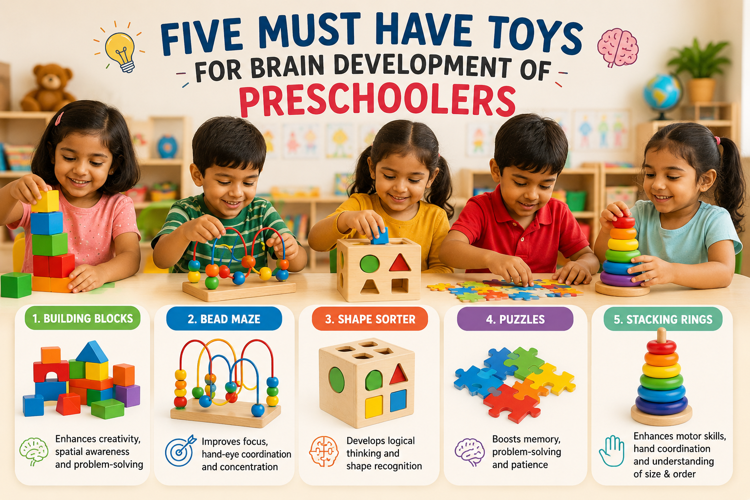Top 5 Brain-Boosting Toys for Preschoolers: Strengthen Thinking and Motor Skills