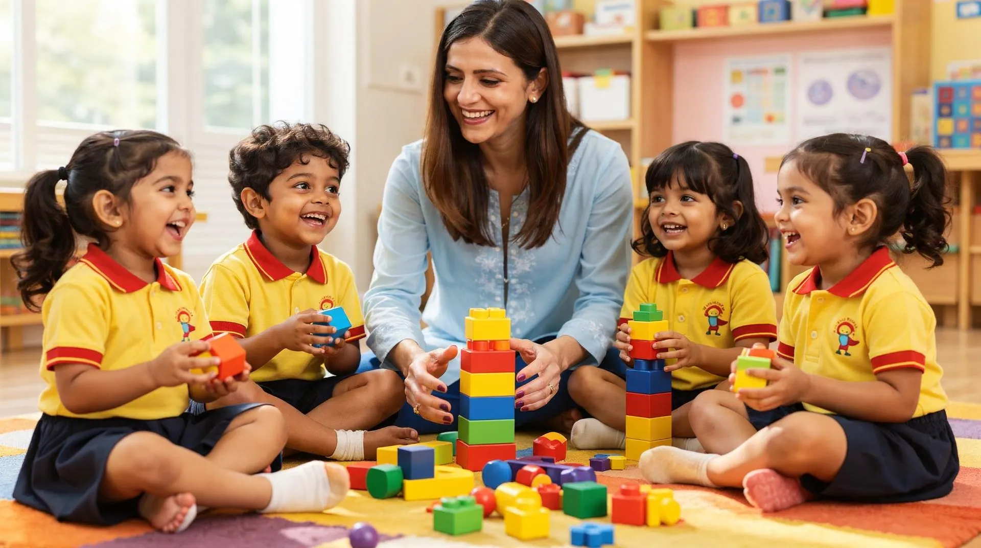 Preschool children learning in a structured, nurturing environment that builds their future foundation
