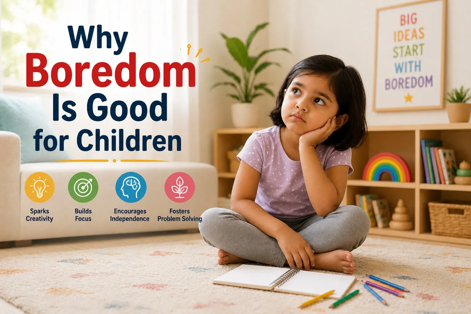 child daydreaming during unstructured playtime